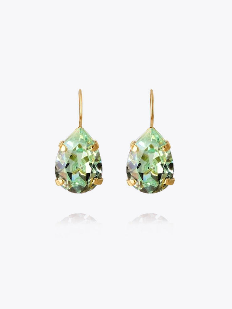 Mini Drop Clasp Earrings / Chrysolite