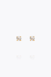 Mini Stud Earrings - Crystal