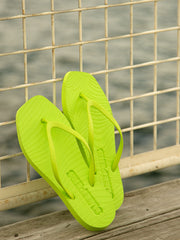 Tapered Lime Green Flip Flop
