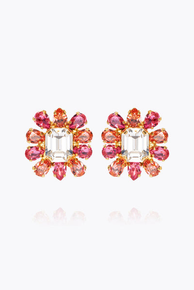 Peony Earrings - Coral Combo