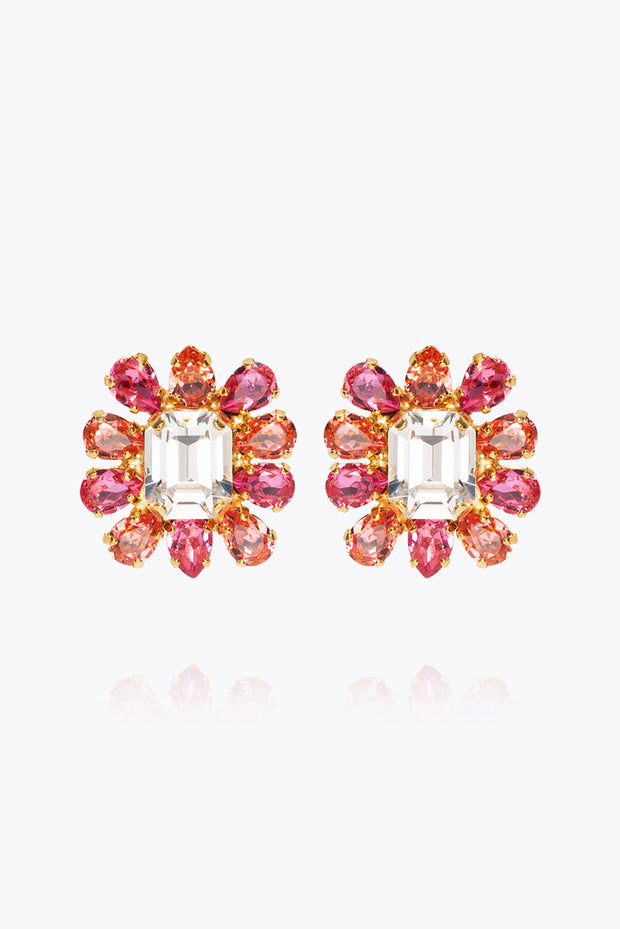 Peony Earrings - Coral Combo