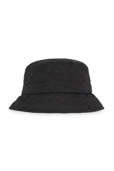 Quilted Bucket Hat -  Black
