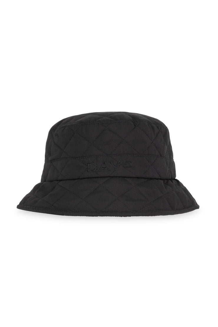 Quilted Bucket Hat -  Black