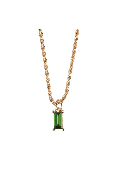 Emerald Crystal With Twisted Chain