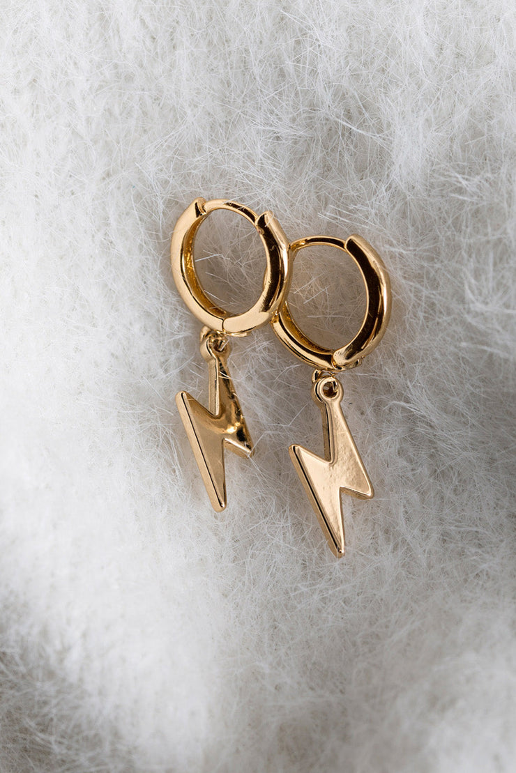 Lightning Small Hoops Earring