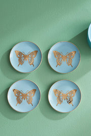 Mariposa Coasters - Set of 4 - Blue/Gold