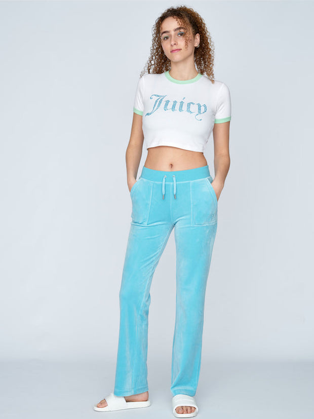 Del Ray Classic Velour Pant Pocket Design - Petite Four
