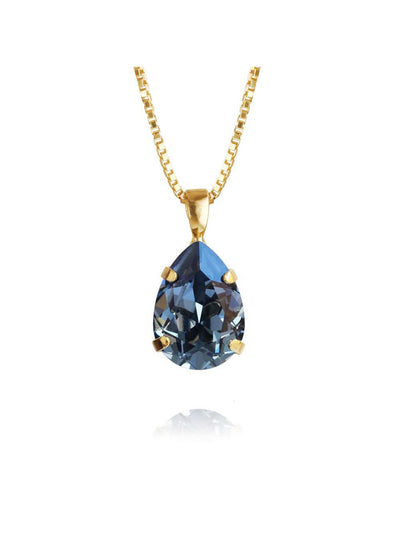 Mini Drop Necklace - Denim Blue