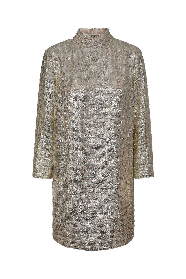 Bebe Dress - Silver Metallic