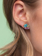 Isa Earrings - Light Turquoise/ Violet/ Chrysolite