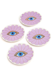Fleur Coasters - Purple