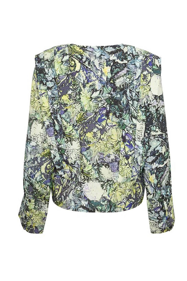 CamineGZ Ls blouse - Lime Flower