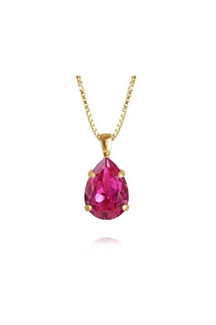 Mini Drop Necklace - Fuchsia