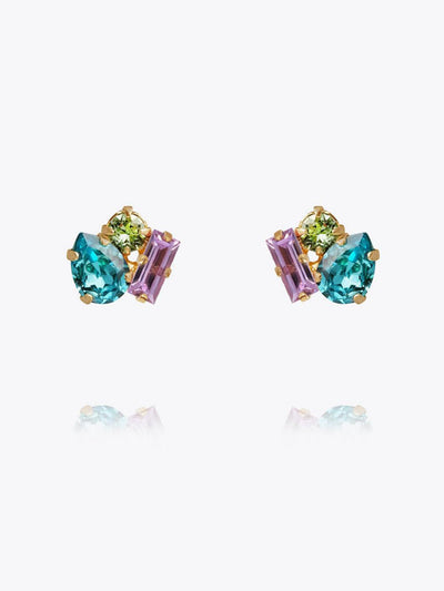 Isa Earrings - Light Turquoise/ Violet/ Chrysolite