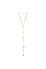 Klara - Lariat Necklace with Gold dots