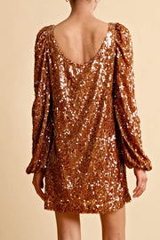 Sequins Mini Dress - Golden
