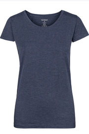 Womens Bamboo T - Shirt - Blue Melange