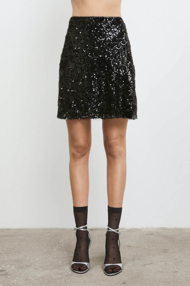 Jackson Sequin Skirt - Black