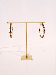 Antonia Loop Earrings Gold - Iris Combo