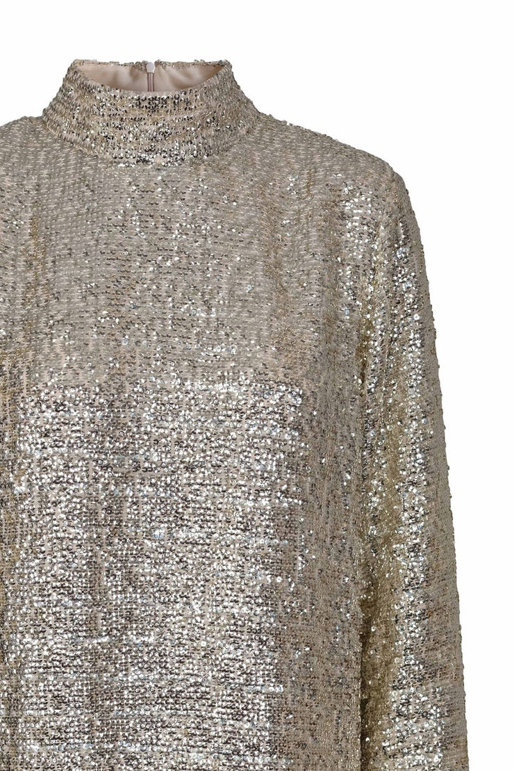 Bebe Dress - Silver Metallic