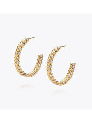 Kaia Earring Gold - Crystal