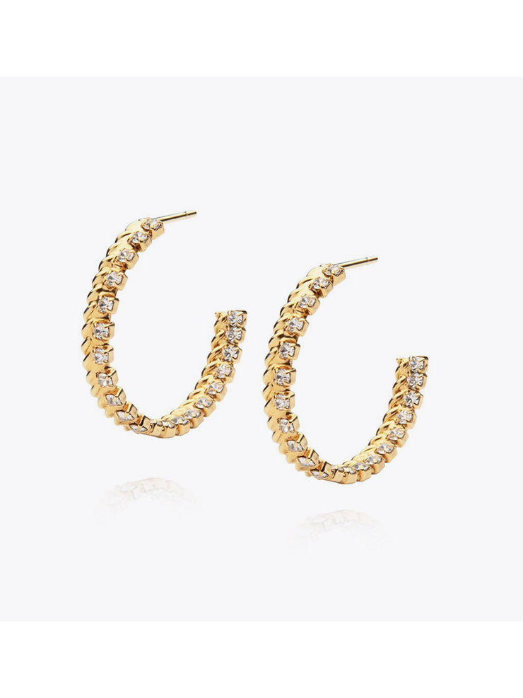 Kaia Earring Gold - Crystal