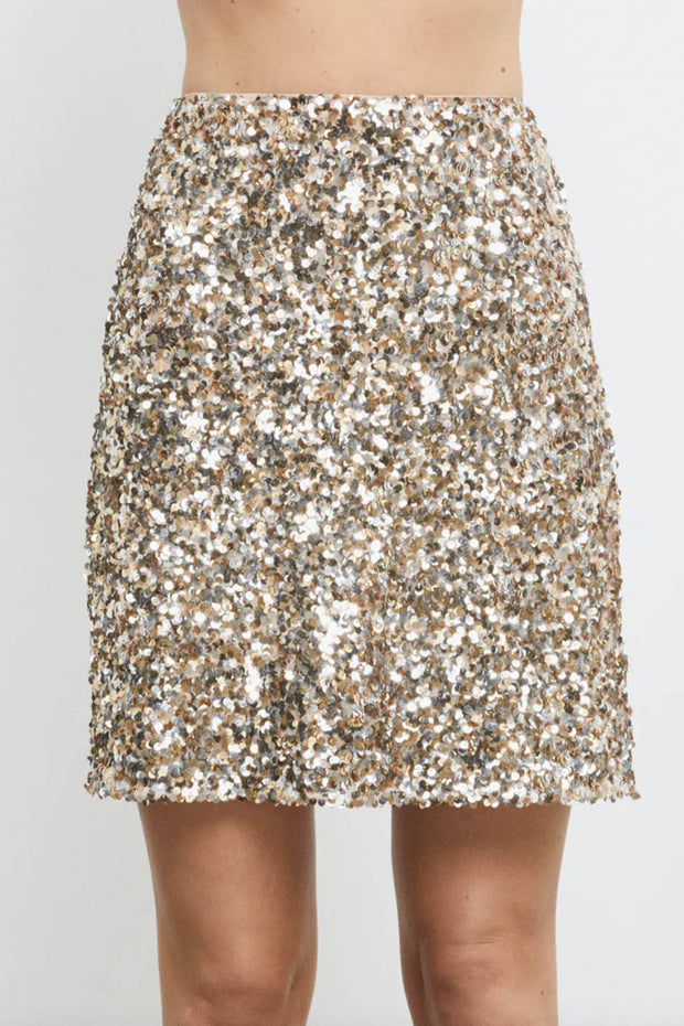 Jackson Sequin Skirt - Champagne