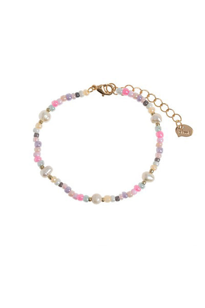 Tess - Pastel Bead and Pearl Bracelet