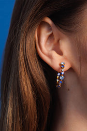 Mini Antonia Earrings - blue combo