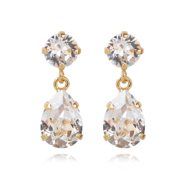 Mini Drop Earring Gold // Crystal