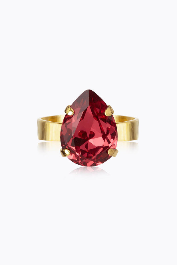 Mini Drop Ring - Mulberry Red