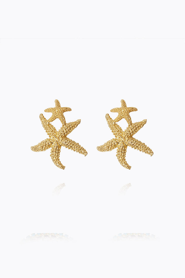 Sea Star Twin Earrings Gold