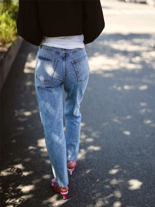 Haya Teresa UHW Jeans Stone Bleached Melrose